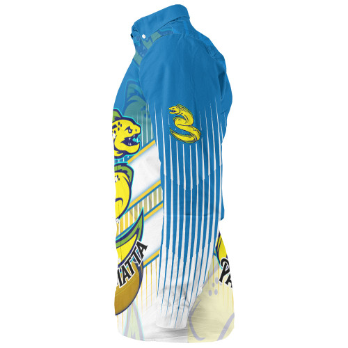 Parramatta Eels Sport Long Sleeve Shirt - Parramatta Eels Mascot With Australia Flag Parramatta Eels Sport Long Sleeve Shirt - Parramatta Eels Mascot With Australia Flag