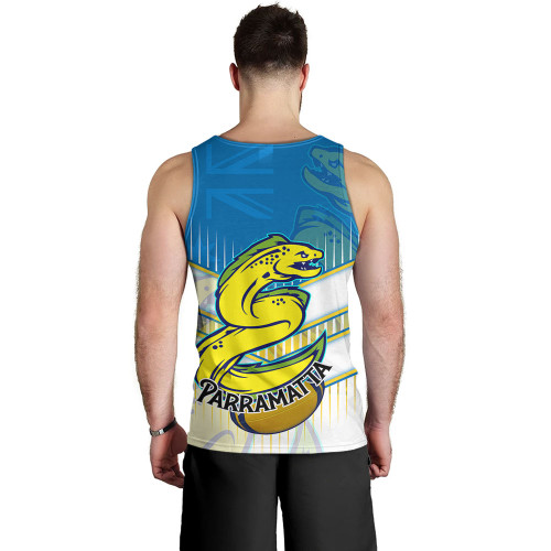 Parramatta Eels Sport Men's Tank Top - Parramatta Eels Mascot With Australia Flag
