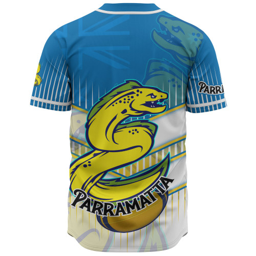 Parramatta Eels Sport Baseball Shirt - Parramatta Eels Mascot With Australia Flag