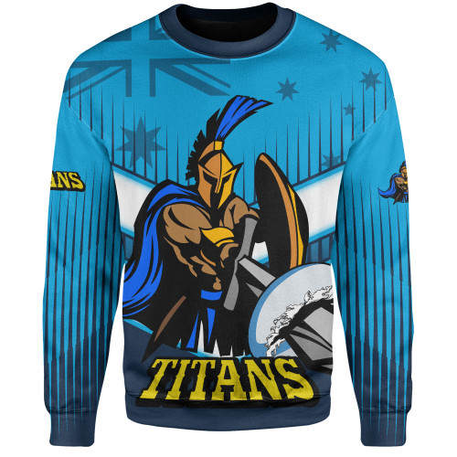 Gold Coast Sport Sweatshirt - Titans Mascot With Australia Flag