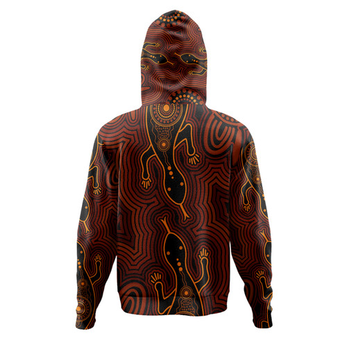 Australia Aboriginal Inspired Hoodie - Goanna Aboriginal Art Hoodie Australia Aboriginal Inspired Hoodie - Goanna Aboriginal Art Hoodie
