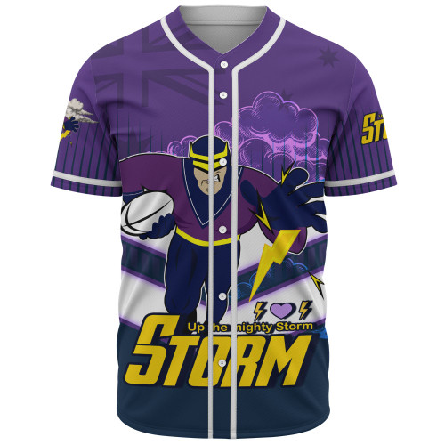 Melbourne Sport Baseball Shirt - Storm Melbourne Mascot With Australia Flag