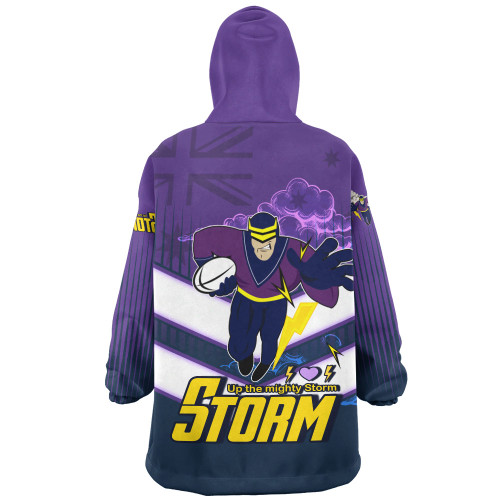 Melbourne Sport Snug Hoodie - Storm Melbourne Mascot With Australia Flag Melbourne Sport Snug Hoodie - Storm Melbourne Mascot With Australia Flag