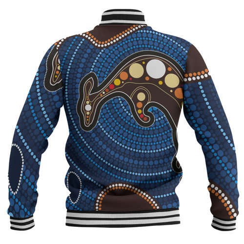 Australia Aboriginal Inspired Baseball Jacket - Aboriginal Kangaroo Art Baseball Jacket Australia Aboriginal Inspired Baseball Jacket - Aboriginal Kangaroo Art Baseball Jacket