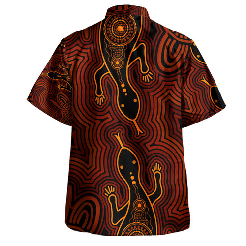 Australia Aboriginal Inspired Hawaiian Shirt - Goanna Aboriginal Art Hawaiian Shirt Australia Aboriginal Inspired Hawaiian Shirt - Goanna Aboriginal Art Hawaiian Shirt