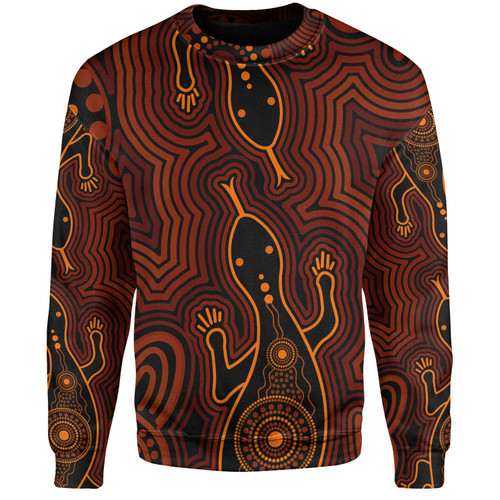 Australia Aboriginal Inspired Sweatshirt - Goanna Aboriginal Art Sweatshirt