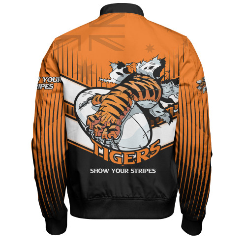 South Western of Sydney Bomber Jacket - Tigers Mascot With Australia Flag South Western of Sydney Bomber Jacket - Tigers Mascot With Australia Flag