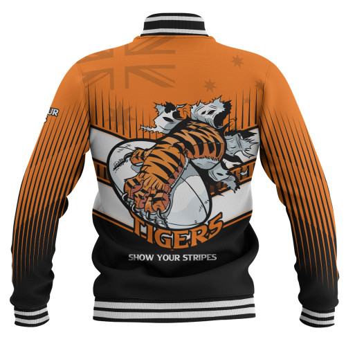 South Western of Sydney Baseball Jacket - Tigers Mascot With Australia Flag South Western of Sydney Baseball Jacket - Tigers Mascot With Australia Flag