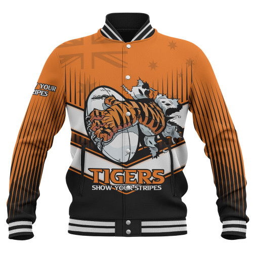 South Western of Sydney Baseball Jacket - Tigers Mascot With Australia Flag