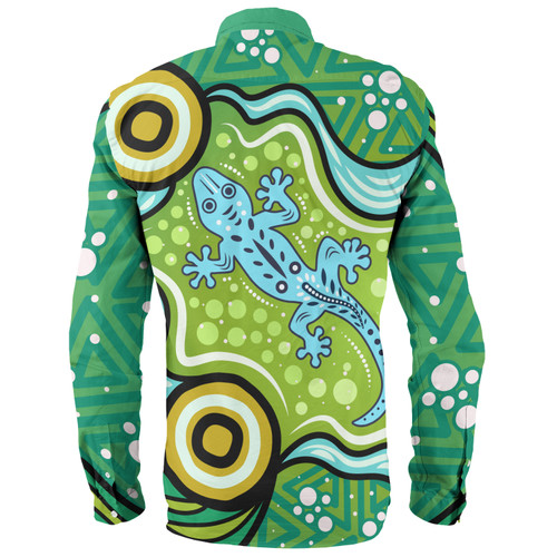 Australia Aboriginal Inspired Long Sleeve Shirt - Aboriginal Goanna Art Long Sleeve Shirt Australia Aboriginal Inspired Long Sleeve Shirt - Aboriginal Goanna Art Long Sleeve Shirt