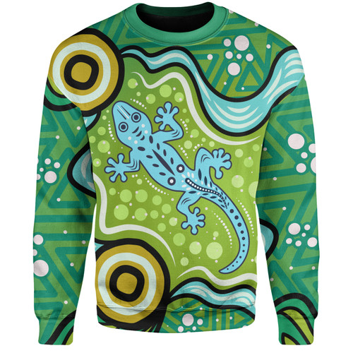 Australia Aboriginal Inspired Sweatshirt - Aboriginal Goanna Art Sweatshirt