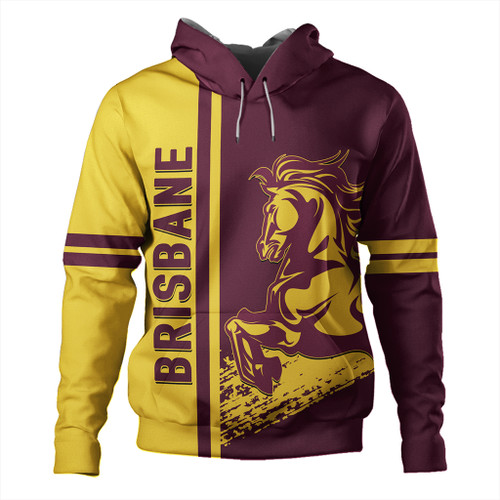 Brisbane Broncos Sport Hoodie - Brisbane Mascot Quater Style