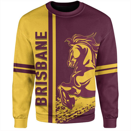 Brisbane Broncos Sport Sweatshirt - Brisbane Mascot Quater Style