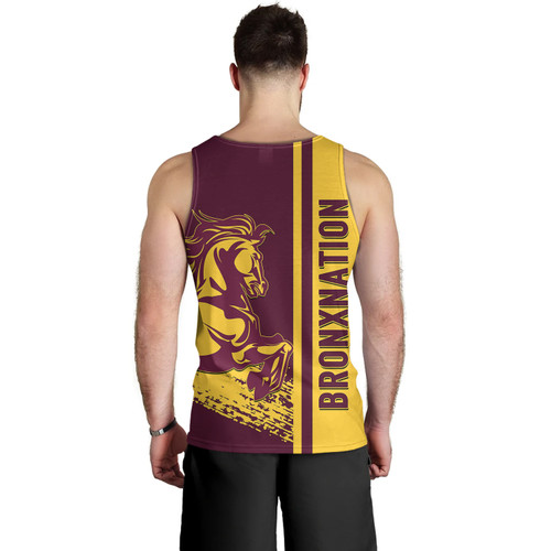Brisbane Broncos Men's Tank Top - Broncos Mascot Quater Style Brisbane Broncos Men's Tank Top - Broncos Mascot Quater Style