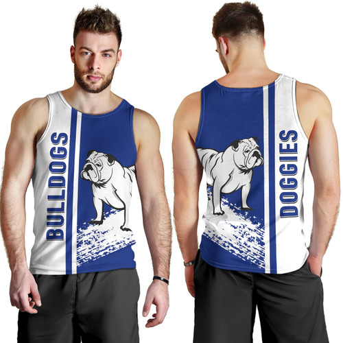 Canterbury-Bankstown Bulldogs Men's Tank Top - Bulldogs Mascot Quater Style Canterbury-Bankstown Bulldogs Men's Tank Top - Bulldogs Mascot Quater Style