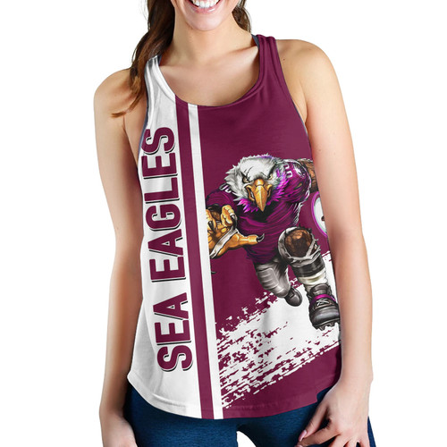 Manly Warringah Sea Eagles Women's Racerback Tank - Manly Warringah Sea Eagles Mascot Quater Style Manly Warringah Sea Eagles Women's Racerback Tank - Manly Warringah Sea Eagles Mascot Quater Style