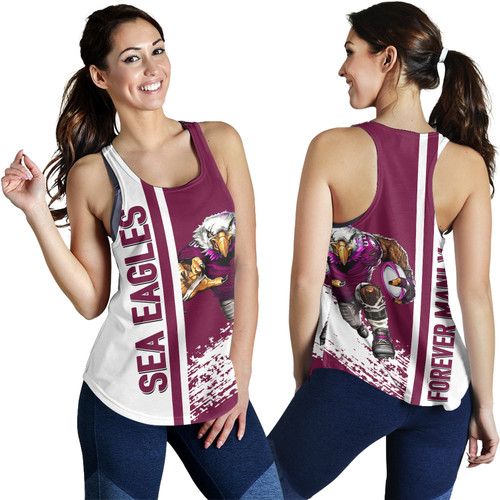 Manly Warringah Sea Eagles Women's Racerback Tank - Manly Warringah Sea Eagles Mascot Quater Style Manly Warringah Sea Eagles Women's Racerback Tank - Manly Warringah Sea Eagles Mascot Quater Style