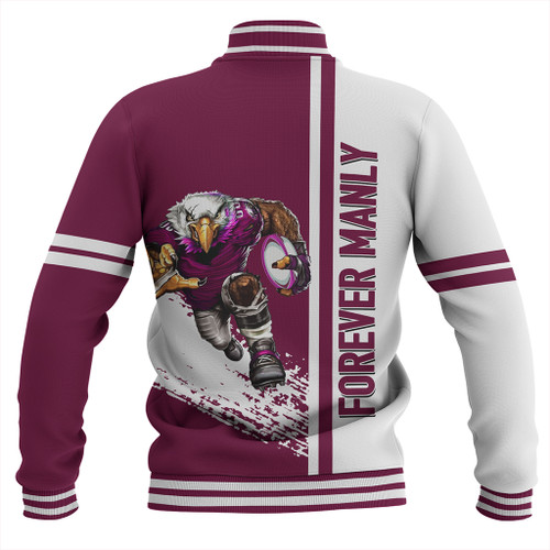 Manly Warringah Sea Eagles Baseball Jacket - Manly Warringah Sea Eagles Mascot Quater Style Manly Warringah Sea Eagles Baseball Jacket - Manly Warringah Sea Eagles Mascot Quater Style