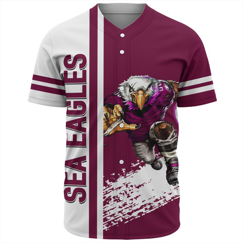 Sydney's Northern Beaches Sport Baseball Shirt - Sea Eagles Mascot Quater Style