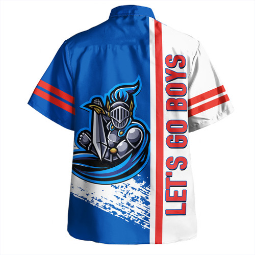 Newcastle Knights Sport Hawaiian Shirt - Knights Mascot Quater Style Newcastle Knights Sport Hawaiian Shirt - Knights Mascot Quater Style