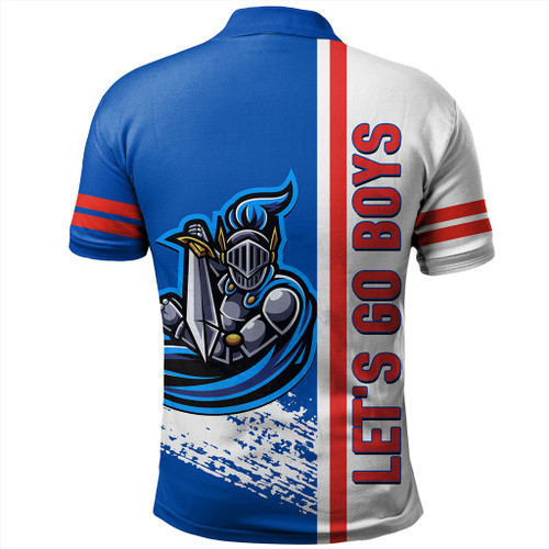 Newcastle Knights Sport Polo Shirt - Knights Mascot Quater Style Newcastle Knights Sport Polo Shirt - Knights Mascot Quater Style