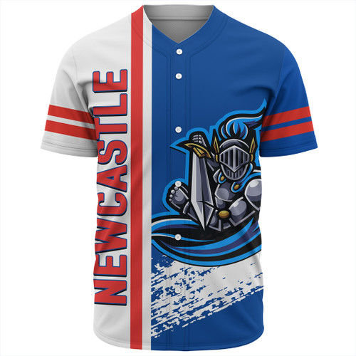 Newcastle Sport Baseball Shirt - Knights Mascot Quater Style