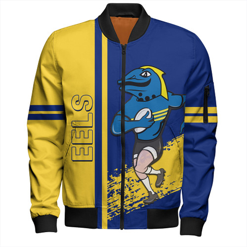 Parramatta Eels Sport Bomber Jacket - Parramatta Eels Mascot Quater Style