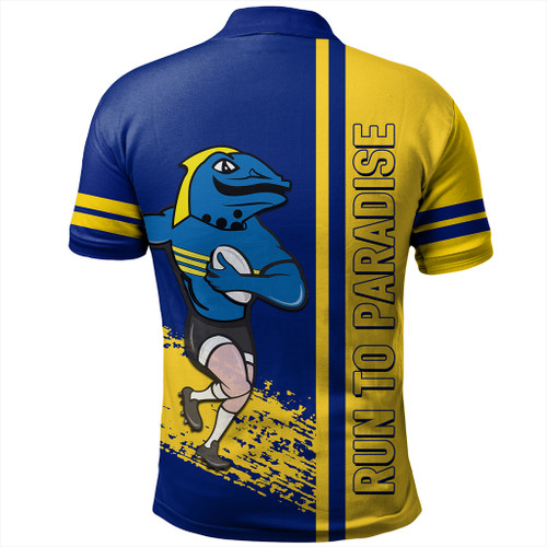 Parramatta Eels Sport Polo Shirt - Parramatta Eels Mascot Quater Style
