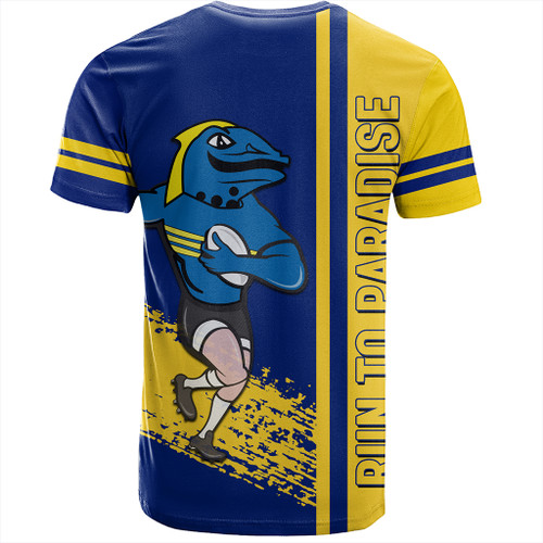 Parramatta Eels Sport T-Shirt - Parramatta Eels Mascot Quater Style