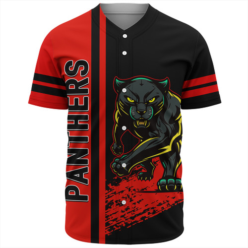 Penrith Panthers Sport Baseball Shirt - Panthers Mascot Quater Style