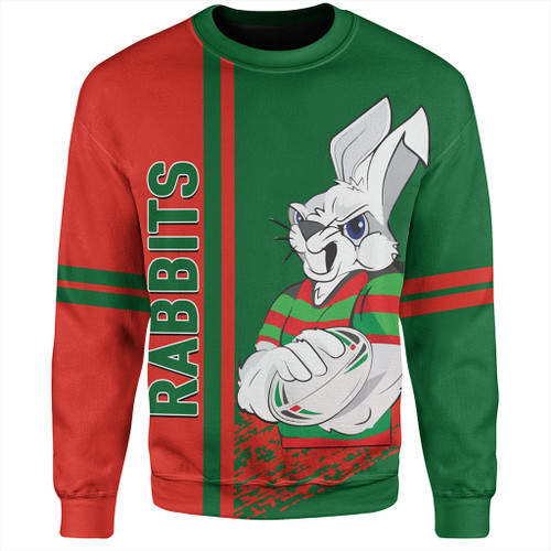 South Sydney Rabbitohs Sport Sweatshirt - Rabbits Mascot Quater Style