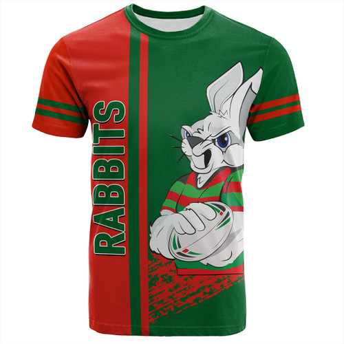 South Sydney Rabbitohs Sport T-Shirt - Rabbits Mascot Quater Style