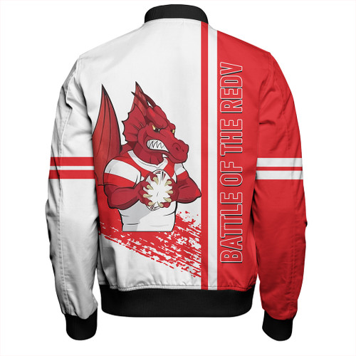 St. George Illawarra Dragons Bomber Jacket - St. George Illawarra Dragons Mascot Quater Style St. George Illawarra Dragons Bomber Jacket - St. George Illawarra Dragons Mascot Quater Style