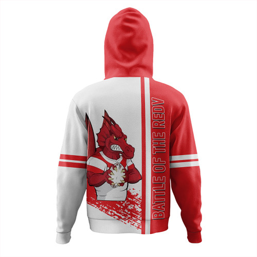 St. George Illawarra Dragons Hoodie - St. George Illawarra Dragons Mascot Quater Style St. George Illawarra Dragons Hoodie - St. George Illawarra Dragons Mascot Quater Style