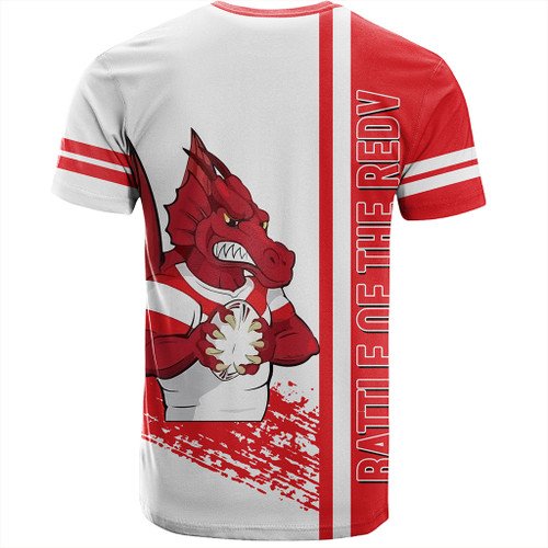 St. George Illawarra Dragons T-Shirt - St. George Illawarra Dragons Mascot Quater Style St. George Illawarra Dragons T-Shirt - St. George Illawarra Dragons Mascot Quater Style