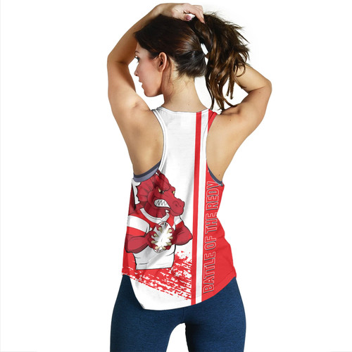 St. George Illawarra Dragons Women's Racerback Tank - St. George Illawarra Dragons Mascot Quater Style