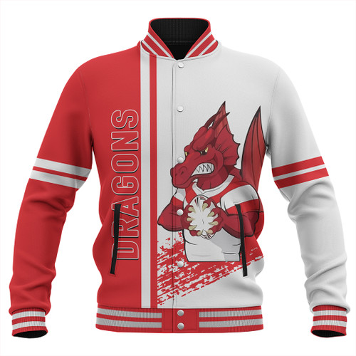 Illawarra and St George Sport Baseball Jacket - Dragons Mascot Quater Style
