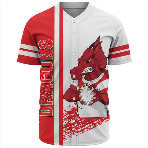Illawarra and St George Sport Baseball Shirt - Dragons Mascot Quater Style