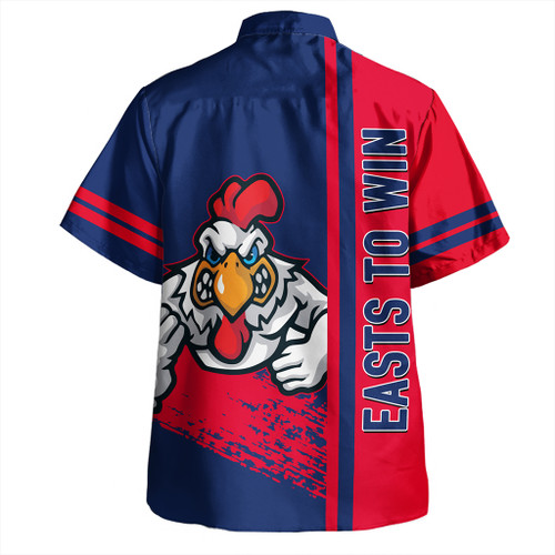 Sydney Roosters Hawaiian Shirt - Sydney Roosters Mascot Quater Style Sydney Roosters Hawaiian Shirt - Sydney Roosters Mascot Quater Style