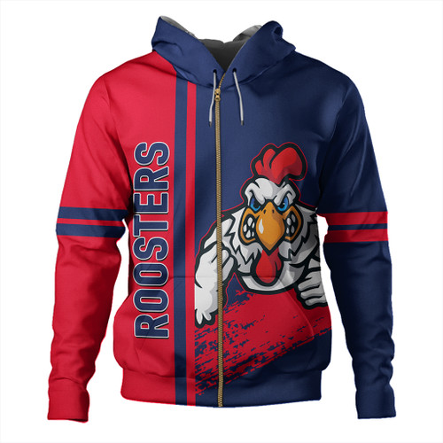 Sydney Roosters Hoodie - Sydney Roosters Mascot Quater Style Sydney Roosters Hoodie - Sydney Roosters Mascot Quater Style