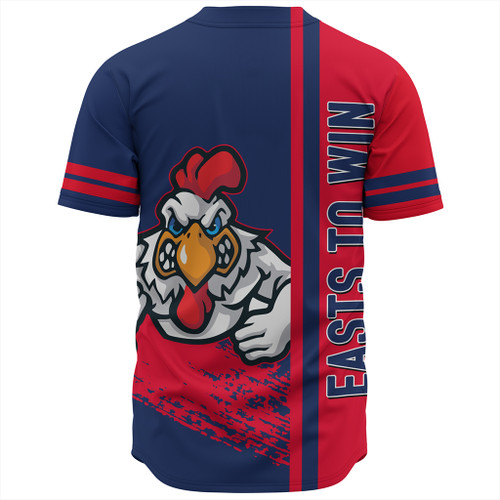 Sydney Roosters Baseball Shirt - Sydney Roosters Mascot Quater Style Sydney Roosters Baseball Shirt - Sydney Roosters Mascot Quater Style