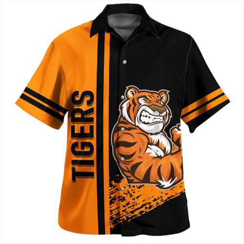 South Western of Sydney Sport Hawaiian Shirt - Tigers Mascot Quater Style