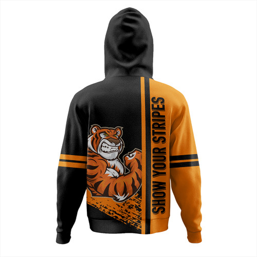 Wests Tigers Hoodie - Wests Tigers Mascot Quater Style Wests Tigers Hoodie - Wests Tigers Mascot Quater Style