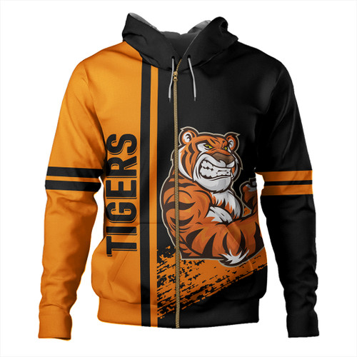 Wests Tigers Hoodie - Wests Tigers Mascot Quater Style Wests Tigers Hoodie - Wests Tigers Mascot Quater Style