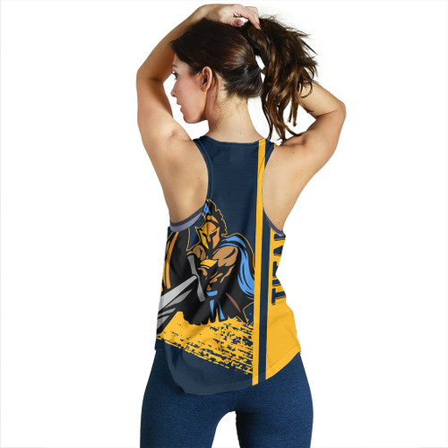 Gold Coast Titans Sport Women's Racerback Tank - Gold Coast Titans Mascot Quater Style Gold Coast Titans Sport Women's Racerback Tank - Gold Coast Titans Mascot Quater Style