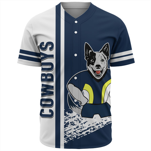 North Queensland Sport Baseball Shirt - Cowboys Mascot Quater Style