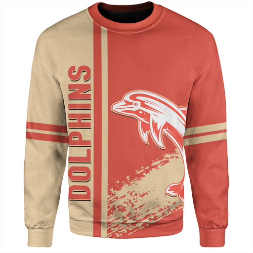 Redcliffe Sport Sweatshirt - Dolphins Mascot Quater Style