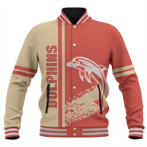 Redcliffe Sport Baseball Jacket - Dolphins Mascot Quater Style