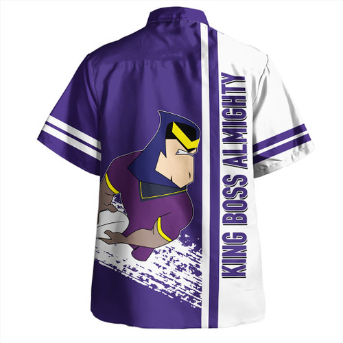 Melbourne Storm Hawaiian Shirt - Melbourne Storm Mascot Quater Style Melbourne Storm Hawaiian Shirt - Melbourne Storm Mascot Quater Style
