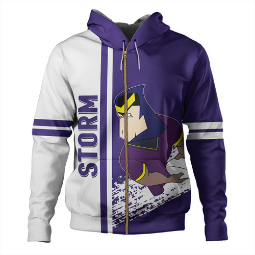 Melbourne Sport Hoodie - Storm Mascot Quater Style